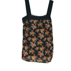 Ann Taylor LOFT Tank Blouse floral side zip size Small